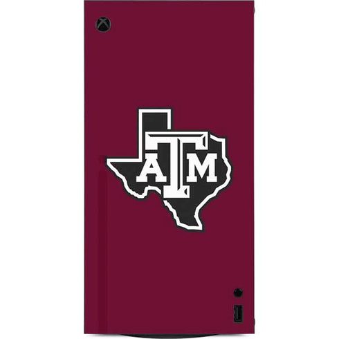 Texas A&M University Black Logo XBox Series X Digital Edition Console Skin